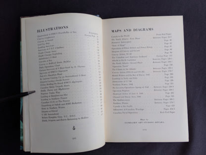 The Far Distant Ships an official account of Canadian naval ships in WW II - 1950 1st Edition - Contents page 6 and 7 of 7