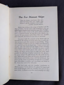 The Far Distant Ships an official account of Canadian naval ships in WW II - 1950 1st Edition - First Page