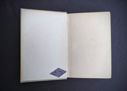 front pastedown and endpaper inside a 1890s circa copy of To Greenland and the Pole by Gordon Staples
