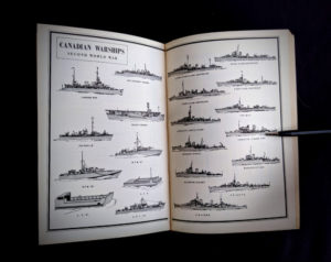 images of the Canadian War ships in the second world war inside a 1950 copy of The Far Distant Ships an official account of Canadian naval ships in WW II - 1st Edition