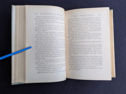 page 136 and 137 inside a copy of To Greenland and the Pole by Gordon Staples - 1890s circa