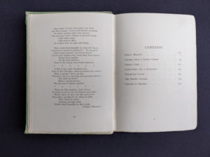 Contents page inside a 1915 copy of Marys Meadow and Other Tales of Field Flowers by Juliana Horatia Ewing