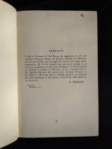 Preface inside a 1928 limited edition of Montreal 1640-1672 - From the French of Collier De Casson