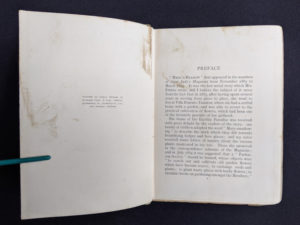 Preface page 1 of 2 inside a 1915 copy of Marys Meadow and Other Tales of Field Flowers by Juliana Horatia Ewing