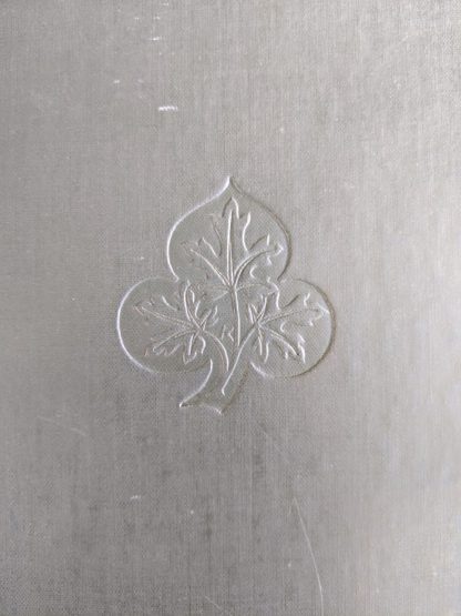 blindstamp on the front cover of a 1928 limited edition of Montreal 1640-1672 - From the French of Collier De Casson