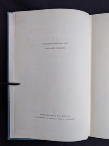 copyright page for a 1955 copy of North Atlantic Seaway - an illustrated history of the passenger services linking the old world with the new