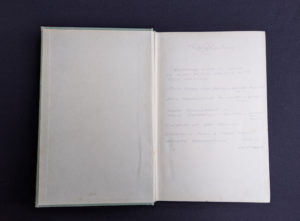 front endpaper and pastedown inside a 1948 copy of Hydraulics by George Russell - 5th edition