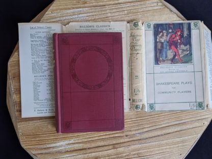 Scarce Circa 1920s Shakespeare Plays for Community Players Pocketbook - Nelsons Classics with Original Dustjacket