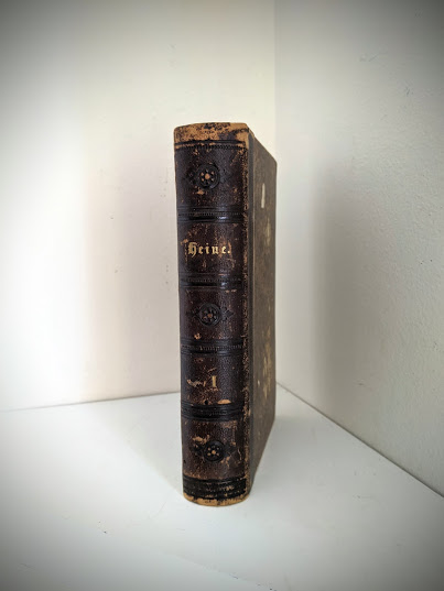 Spine view of a 1870 copy of Sämtliche Werke - Heinrich Heine - German Book
