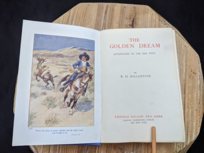 Title page inside a 1915 copy of The Golden Dream By R. M. Ballantyne