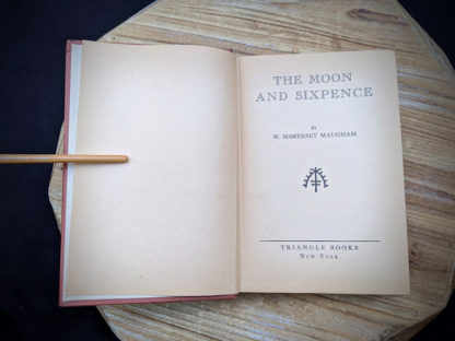 Title page inside a 1943 copy of The Moon and Sixpence by W. Somerset Maugham - Photo-Play Edition