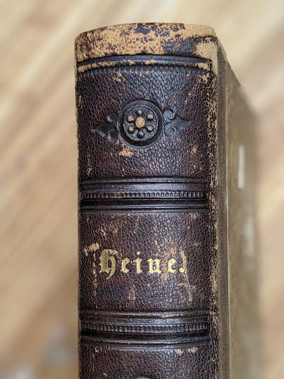 Upper spine view - 1870 Sämtliche Werke - Heinrich Heine - German Book
