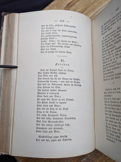 a page inside a 1870 copy of Sämtliche Werke - Heinrich Heine - German Book