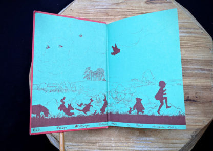 front pastedown and endpaper inside a 1961 The House at Pooh Corner by A.A. Milne