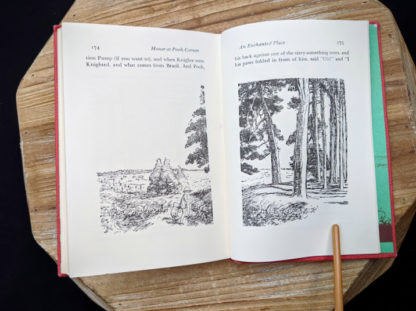 page 174 and 175 inside a 1961 copy of The House at Pooh Corner by A.A. Milne