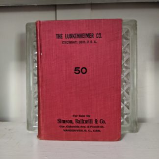 1912 The Lunkenheimer Company Catalogue Number 50