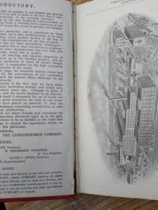 Full seam split inside a 1912 copy of The Lunkenheimer Co Illustrated Catalogue and Price List categlogue 50