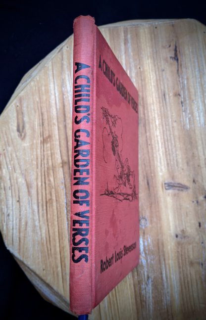 Spine view of a 1932 copy-of-A-Childs-Garden-of-Verses-by-Robert-Louis-Stevenson popular edition