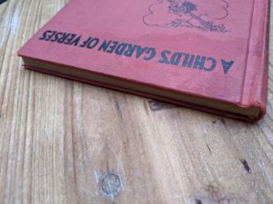Top edge view on a 1932 copy of A Childs Garden of Verses by Robert Louis Stevenson - popular edition