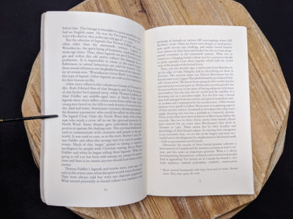 pages inside a 1985 copy of Legends from the Forest told by Thomas Fiddler edited by James R Stevens