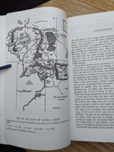 Key to the Maps of Middle Earth - 1975 The Lord of the Rings J. R.R. Tolkien fifteenth impression - uncommon copy