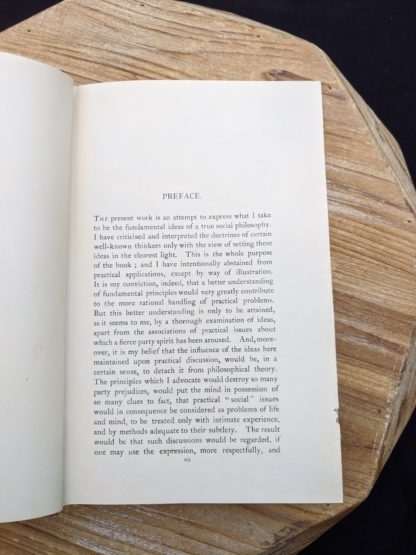 Preface page - 1930 copy of The Philosophical Theory of the State by Bernard Bosanquet