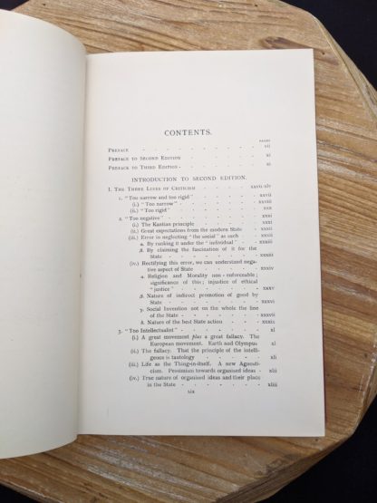 Table of Contents image 1 of 4 - 1930 copy of The Philosophical Theory of the State by Bernard Bosanquet