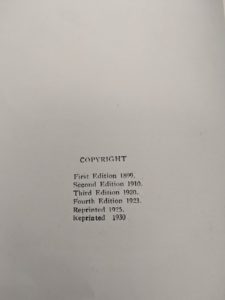 copyright up close inside a 1930 copy of The Philosophical Theory of the State by Bernard Bosanquet