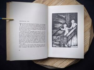 illustration inside a 1935 copy of De Weg tot Elkander by Trygve Gulbranssen - third book of the trilogy - First Edition