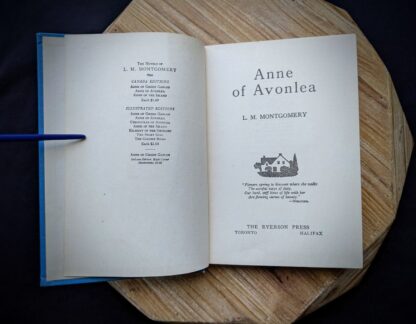 1947 Anne of Avonlea by Montgomery - Title page