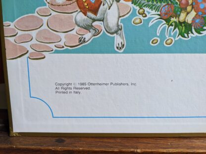 Copyright page inside a 1985 copy of Alice in Wonderland - Ottenheimer Publishers - Printed in Italy