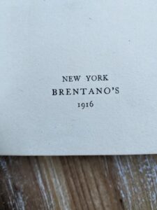 Publishing into inside an uncommon 1916 copy of The Emigrant by Dostoieff Skaya