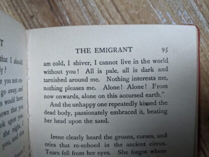 page 95 inside a 1916 copy of The Emigrant by Dostoieff Skaya
