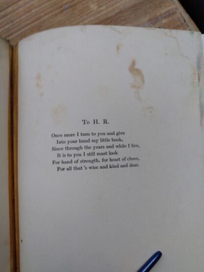Dedication inside a 1903 First edition copy of The Golden Windows - A Book Of Fables For Young And Old