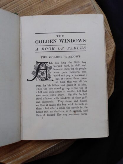 Golden Windows fable inside a 1903 First edition copy of The Golden Windows - A Book Of Fables For Young And Old