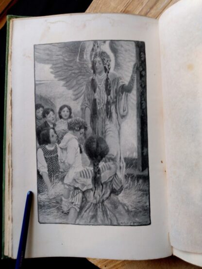 black and white plate illustration inside a 1903 First edition copy of The Golden Windows - A Book Of Fables For Young And Old