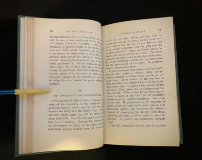 The consequences of over production - 1907 Right to be Lazy and Other Studies by Paul Lafargue - First Edition