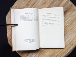 Contents page inside a 1929 A Book of Seamen by F. H. Doughty - First Edition