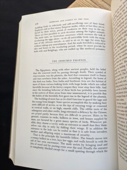 The Immured Phoenix- 1965 The Sex Life of the Animals by Herbert Wendt - First Printing