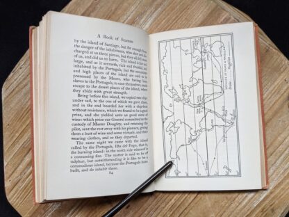 map of the voyages of Drake and Magellan in a 1929 copy of A Book of Seamen by F. H. Doughty - First Edition