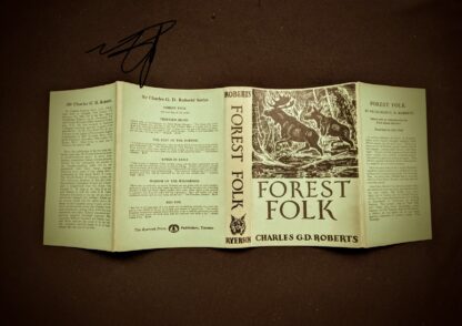 Dustwrapper on a 1949 copy of Forest Folk by Charles G.D. Roberts