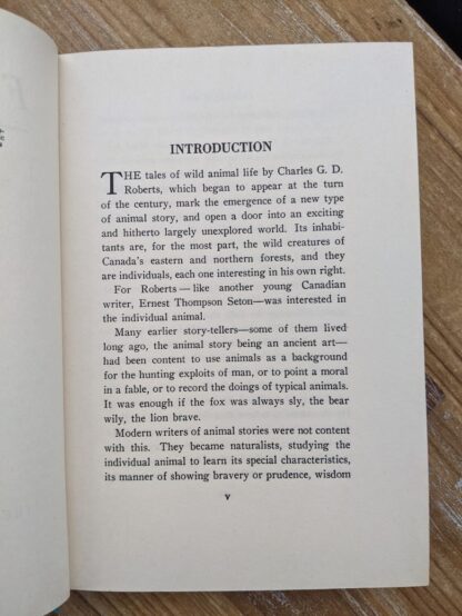 Introduction inside a 1949 Forest Folk by Charles G. D. Roberts - First edition