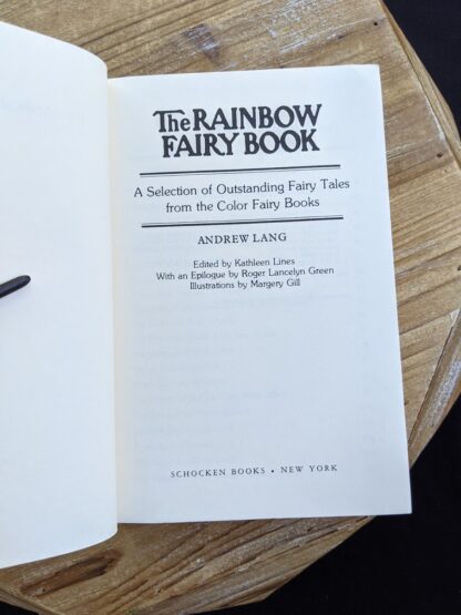 Title Page of The Rainbow Fairy Book - Andrew Lang - rare second 1977 edition