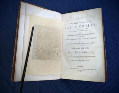 1845 The Life of our Lord and Saviour Jesus Christ by Rev. John Fleetwood -Title Page