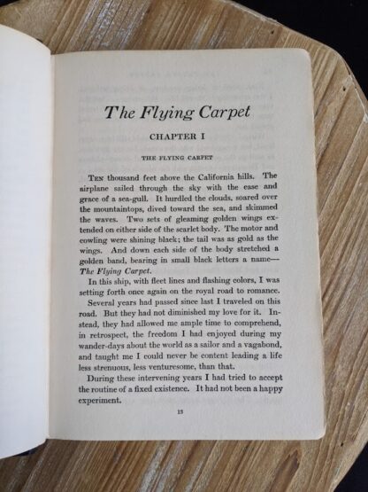 Chapter 1 inside a 1932 copy of The Flying Carpet by Richard Halliburton - First Edition