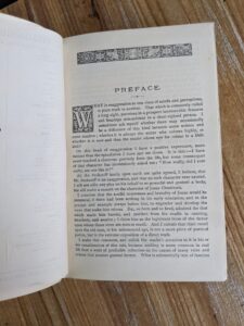 Preface inside an antiquarian copy of The Life and Adventures of Martin Chuzzlewit by Charles Dickens - Circa 1880's - undated