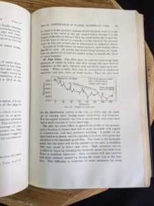 Profile of a pipeline - 1947 Water Supply and Sewerage by Ernest W. Steel - second Edition