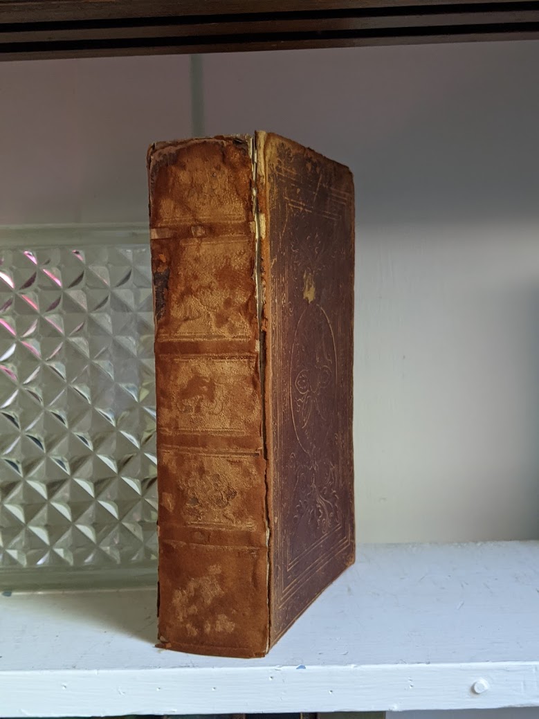 Spine view- 1845 The Life of our Lord and Saviour Jesus Christ to which is added a History of the Jews - by Rev. John Fleetwood