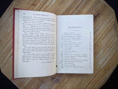 Table of Contents inside a 1910 circa Stamp Collecting - A Guide for Beginners by A. B. Creeke