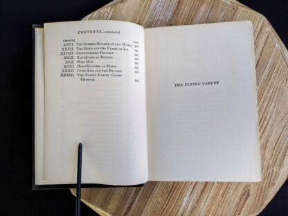 Table of Contents page 2 of 2 inside a 1932 copy of The Flying Carpet by Richard Halliburton - First Edition